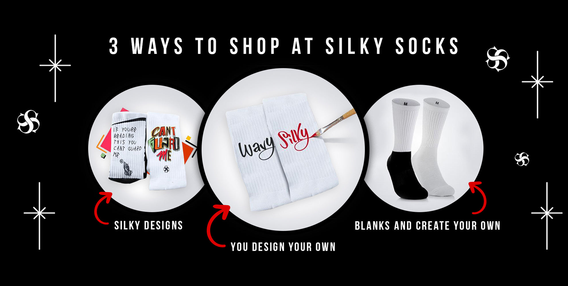 Blank Color N White Tees - Silky Socks