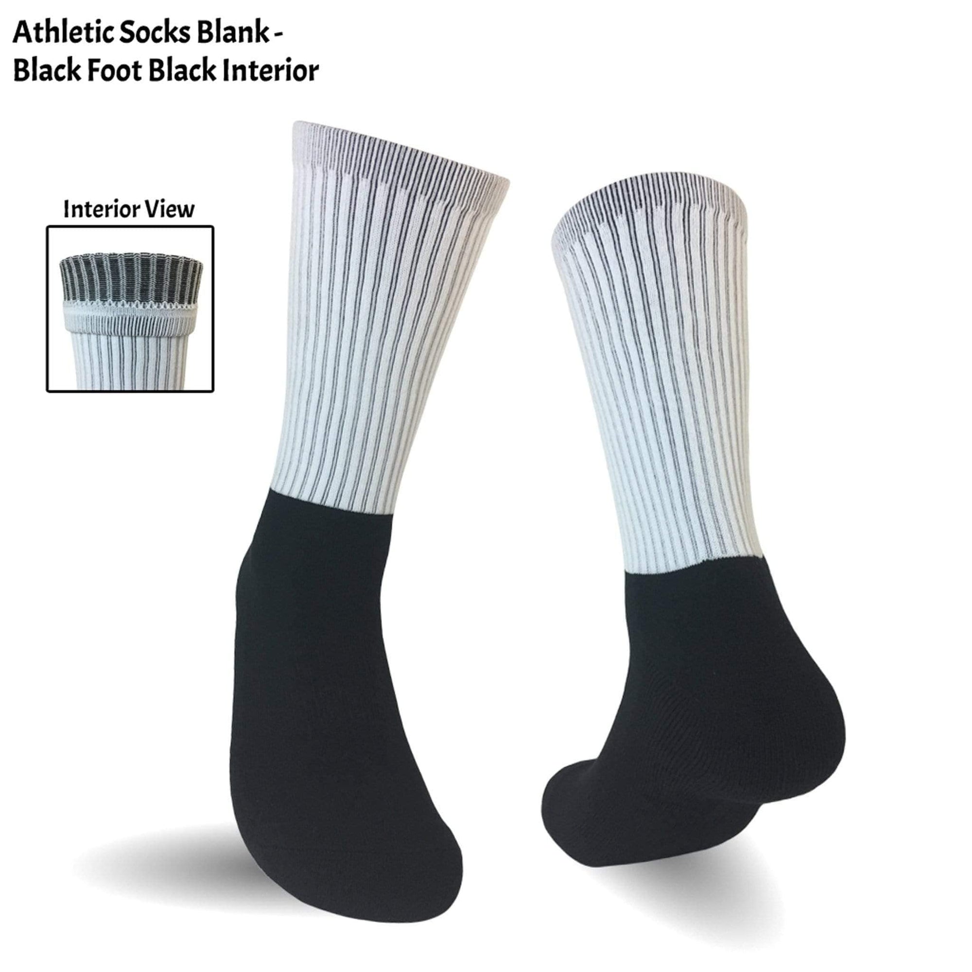 Silky Socks Blank Wide Leg Crew Socks Medium / Black