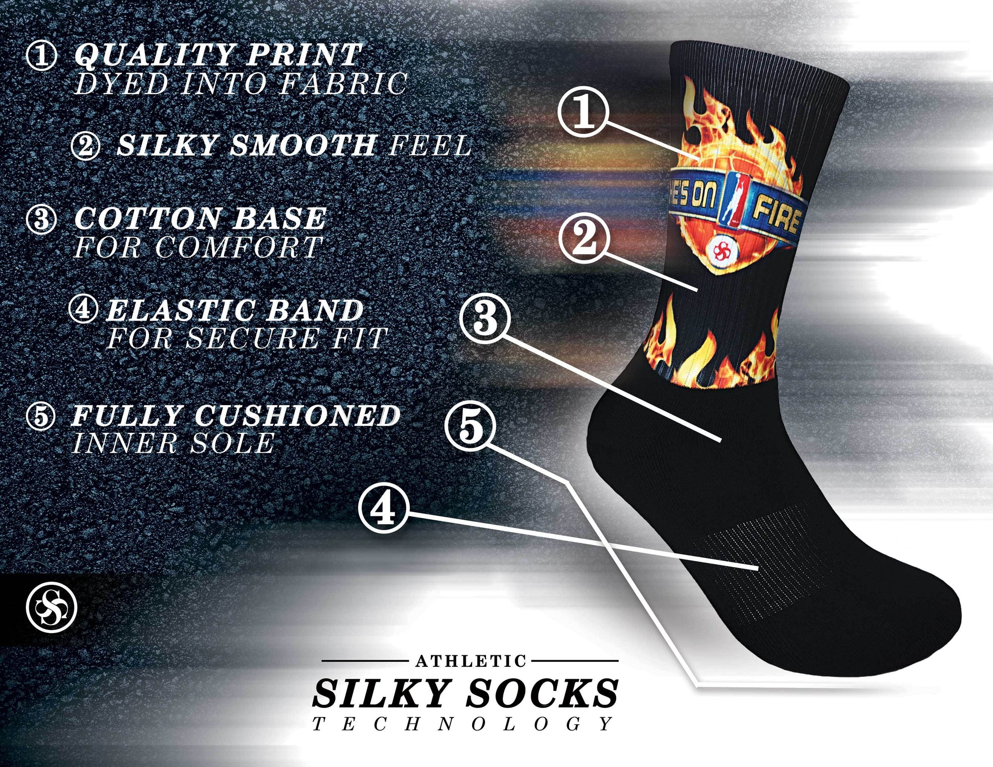 Blue Athletic Socks | Silky Socks