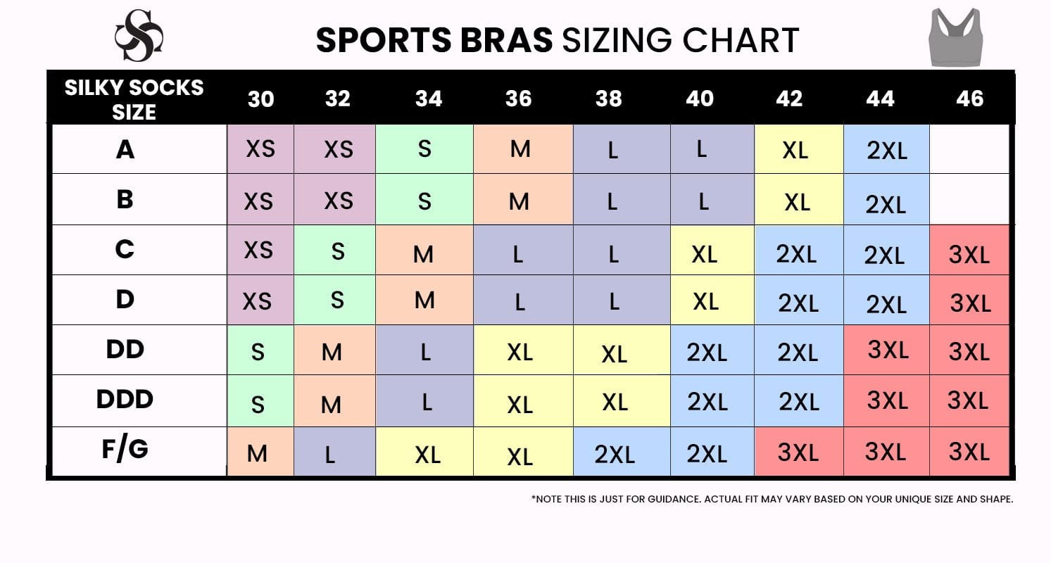 Size Chart Sports Bras – OISELLE