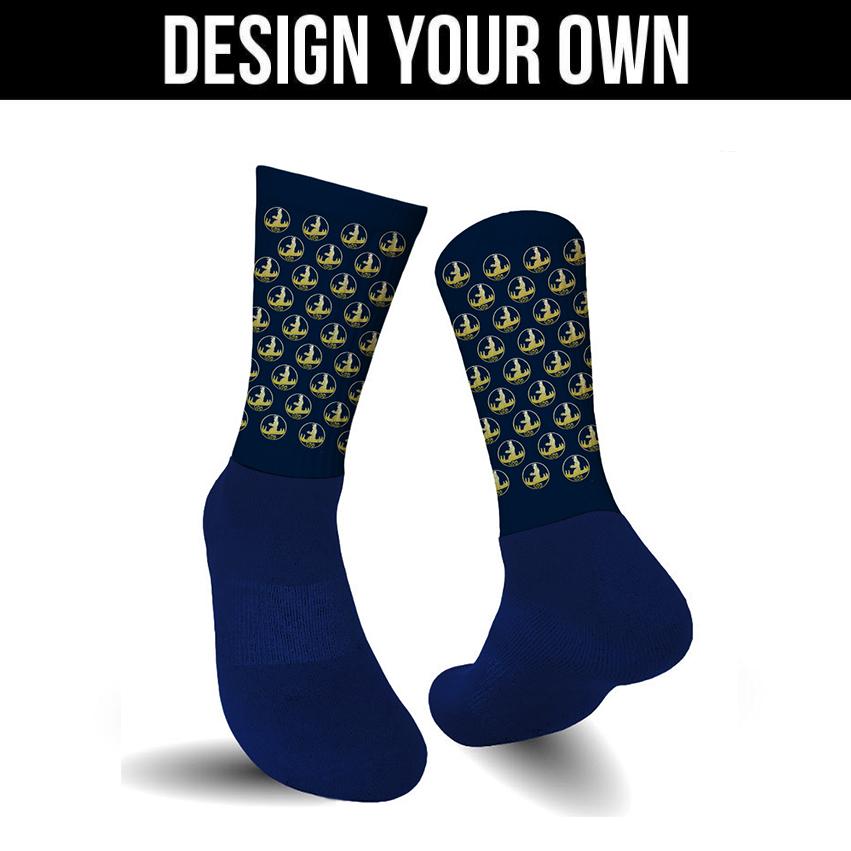Navy Athletic Socks - Custom by Silky Socks - SILKY SOCKS