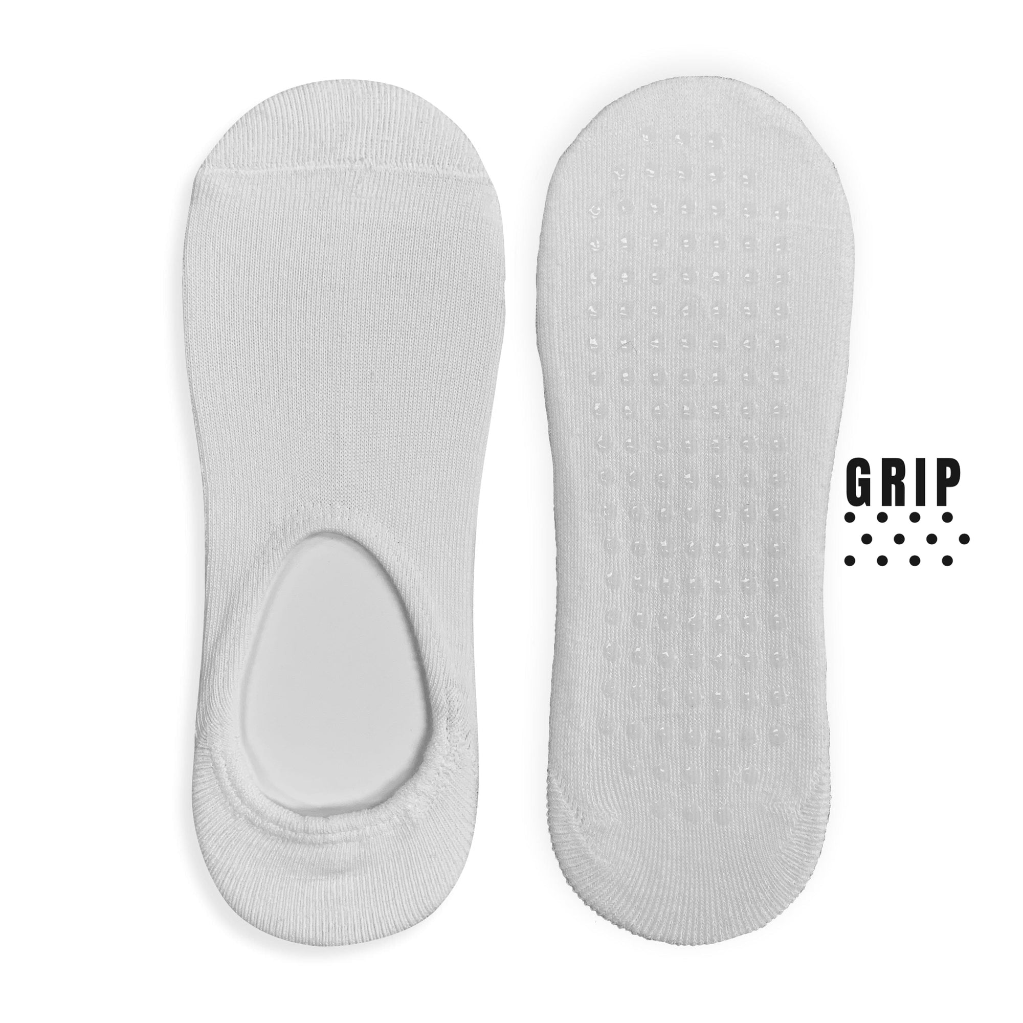 Blank No Show Socks with GRIPS