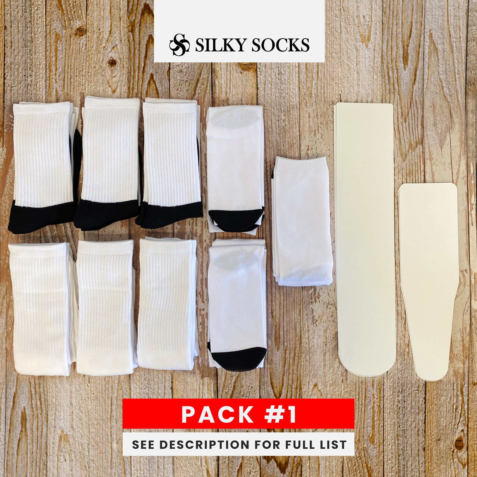 Sample Packs of Blank Socks
