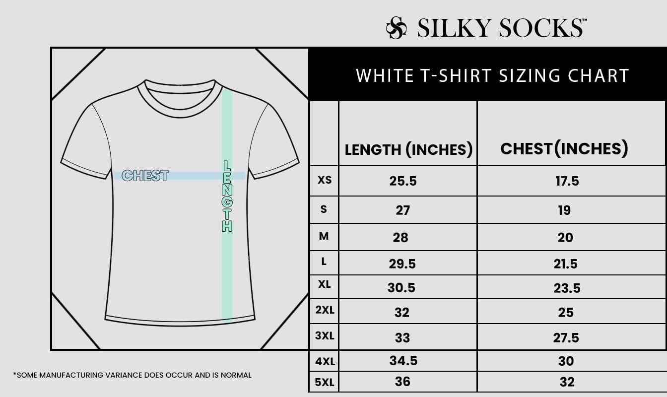 Blank White T-Shirt - Silky Socks
