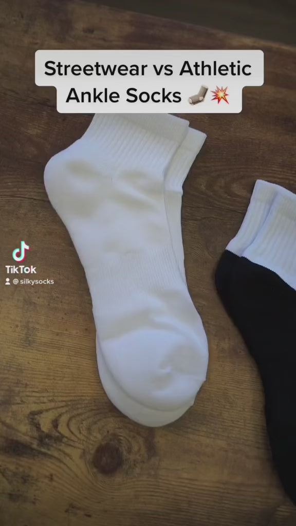 Blank Athletic Socks (Cotton Bottom) - Silky Socks